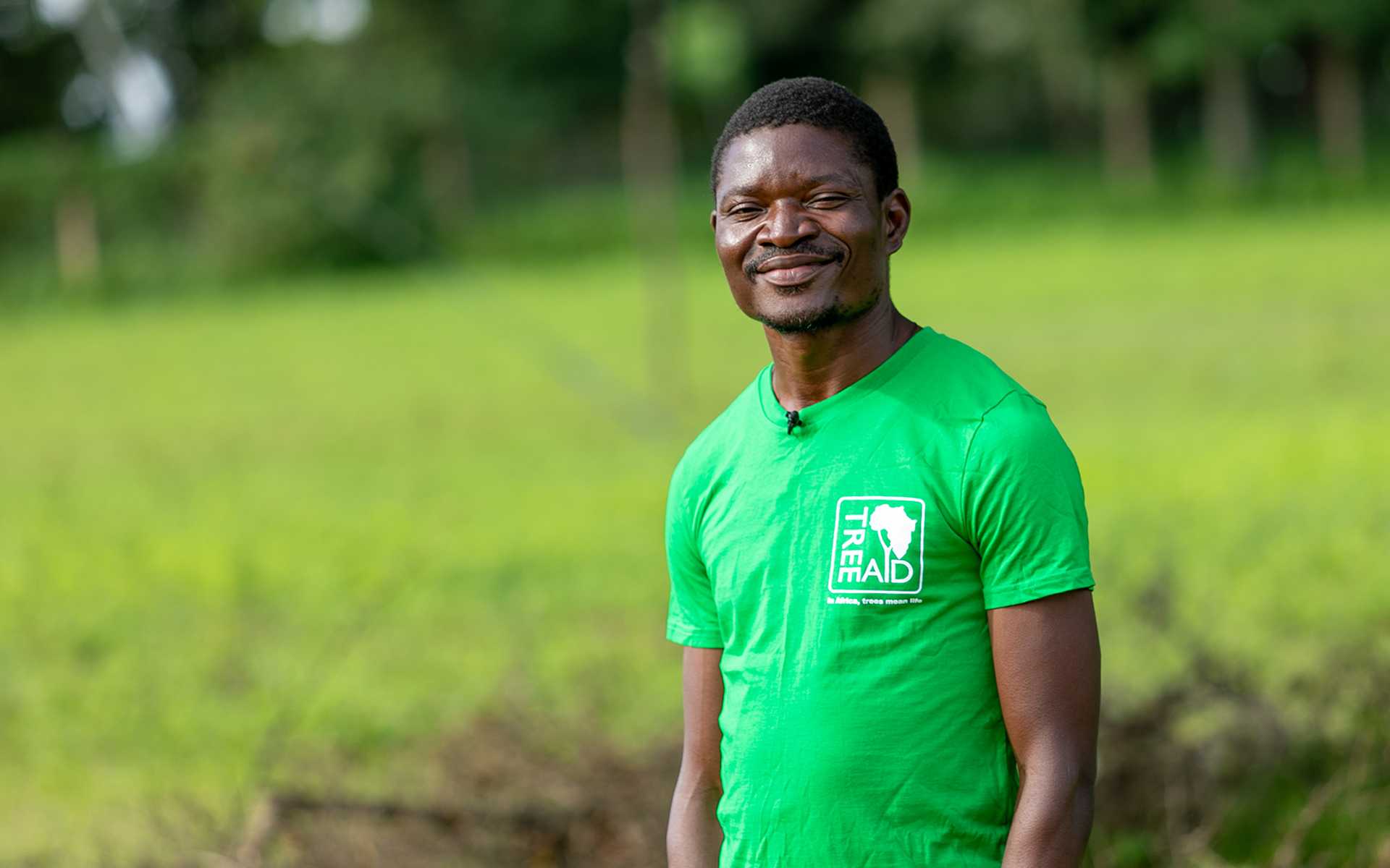 Tree Aid staff member Owen in Ghana.